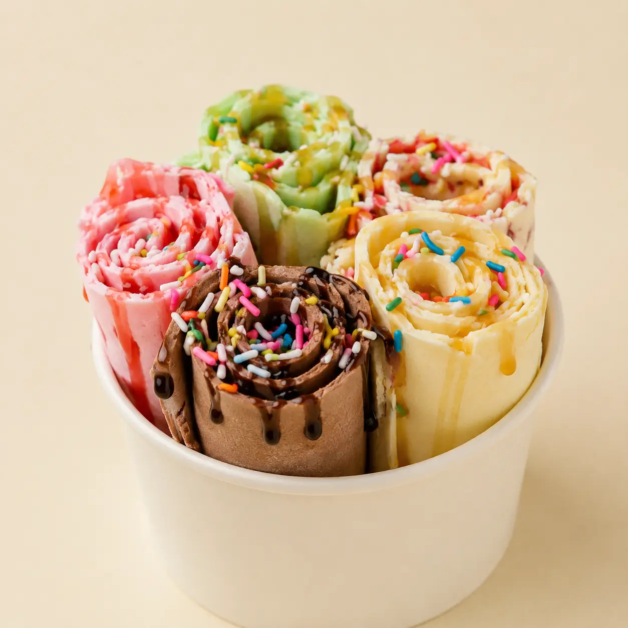 Rolls de gelat con toppings - La Jijonenca